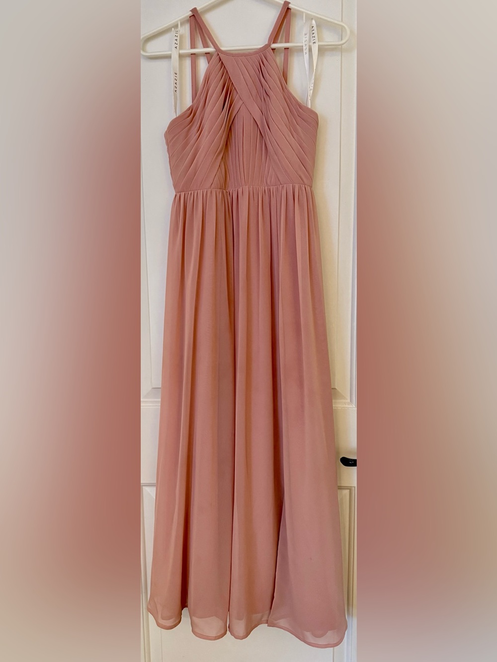 Azazie Dusty Rose Maxi Skirt - Gathered Waist